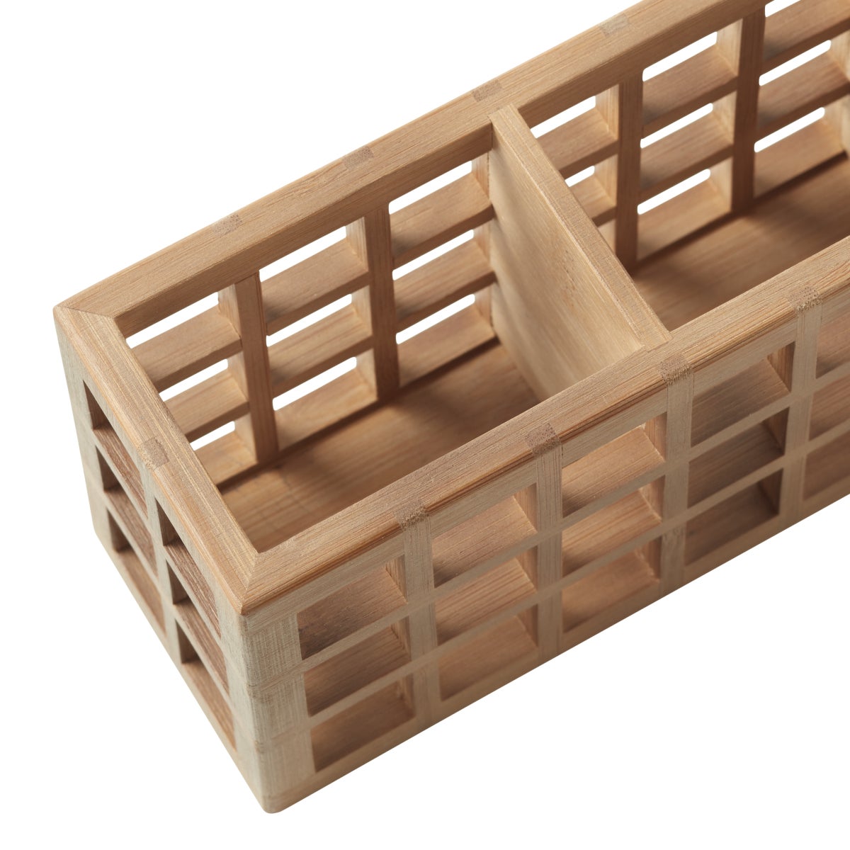Marie Kondo Shoji Bamboo 3-Section Pen Organizer | The Container Store