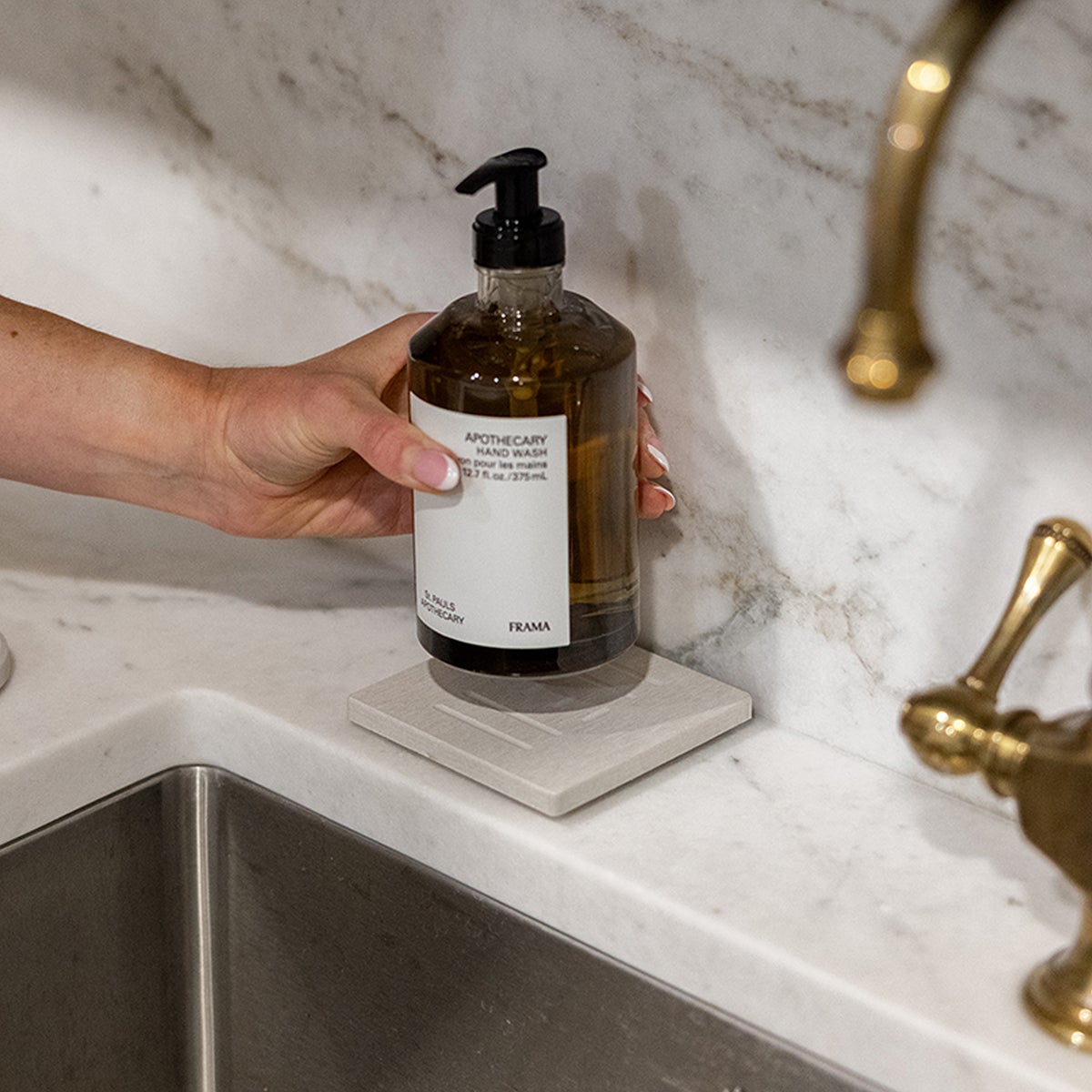 Dorai Soap Dispenser and Caddy | The Container Store