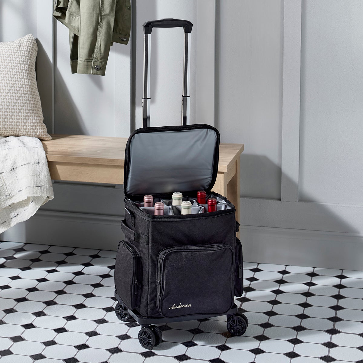 Wine Enthusiast Wine Bag with Rolling Cart - Thumbnail 3