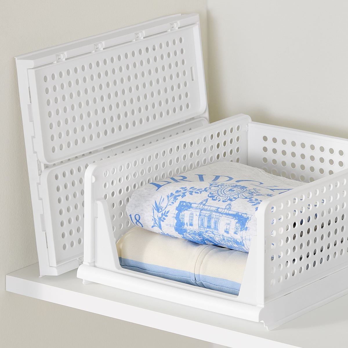 The Container Store Collapsible Open-Front Bins | The Container Store