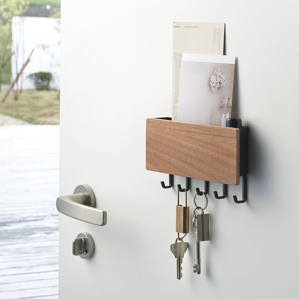 Yamazaki Magnetic Key Rack With Tray | The Container Store