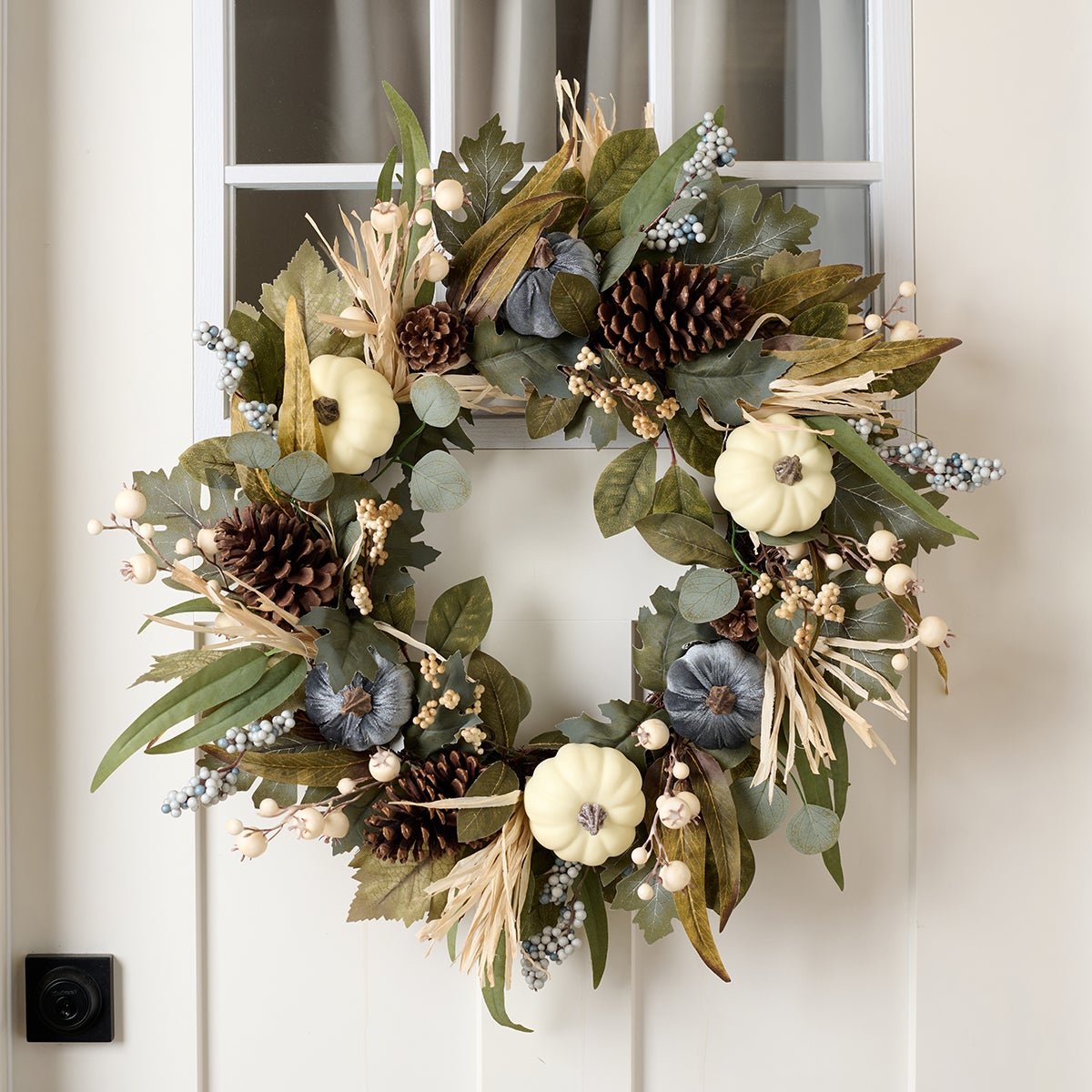 Velvet Pumpkin Berry 26 in. Fall Wreath | The Container Store