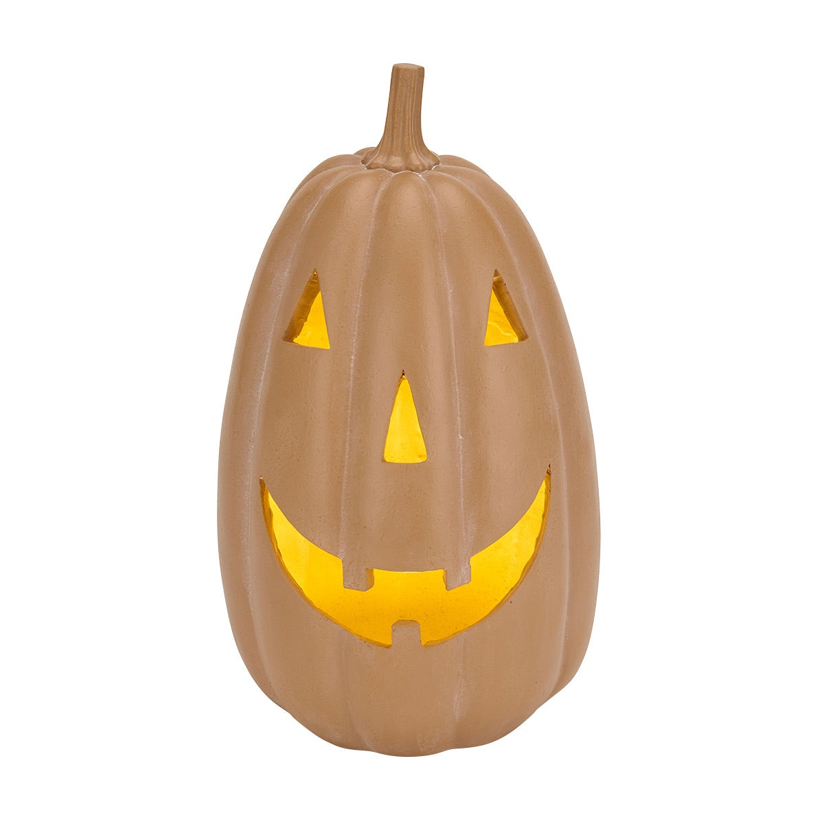 Terracotta LED Jack O Lantern Statue | The Container Store