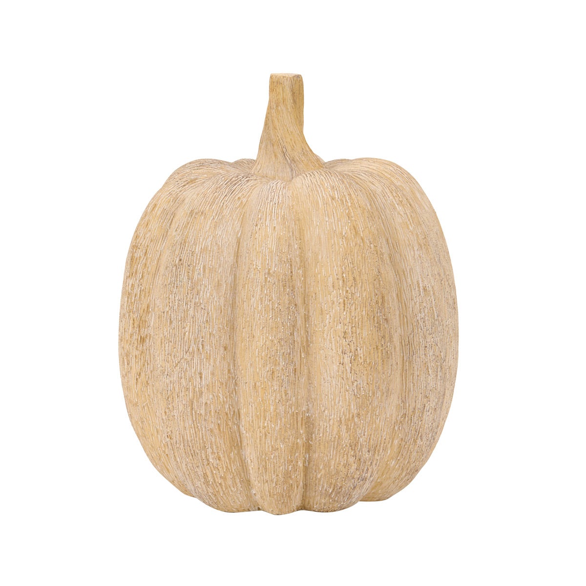 Natural Carved-Look Resin Harvest Pumpkin | The Container Store