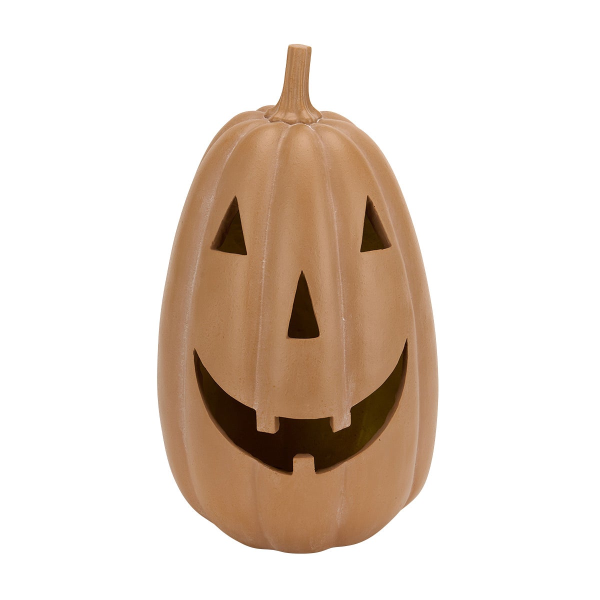 Terracotta LED Jack O Lantern Statue | The Container Store