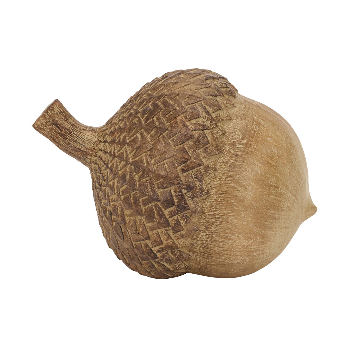 Natural Carved Acorn Sitter Figurine | The Container Store