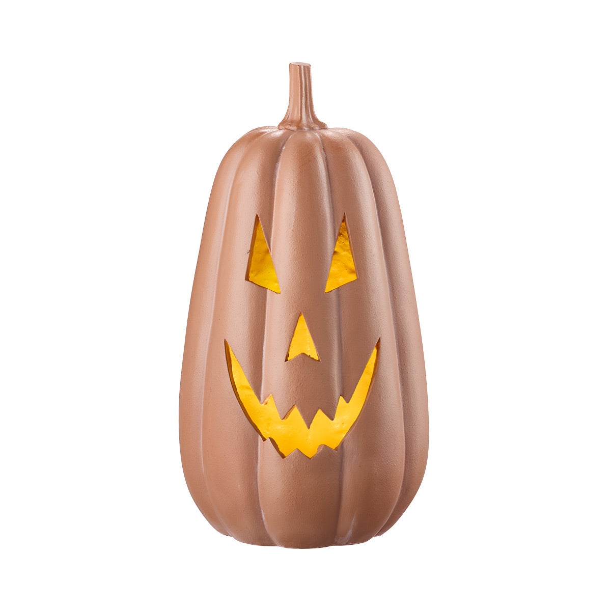 【新品、送料込みに変更可】SANTACRUZ 5.4 Pumpkin Terracotta LED Jack O Lantern Statue, 17 in. | The Container Store