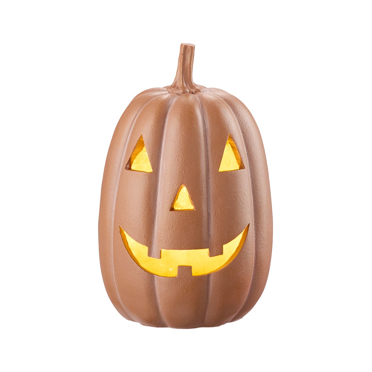 Terracotta LED Jack O Lantern Statue, 17 in. | The Container Store