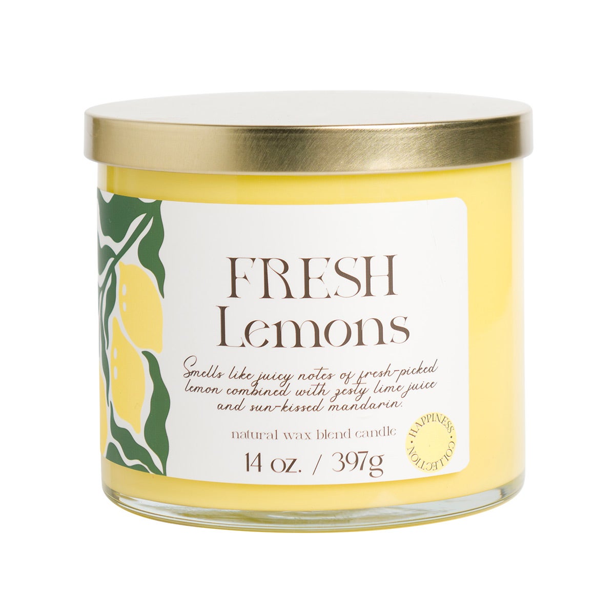 Fresh Lemons 3-Wick 14 oz Jar Candle | The Container Store