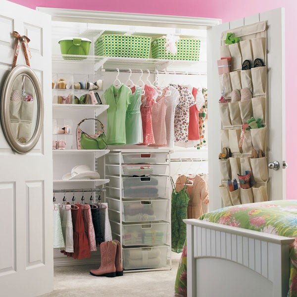 Elfa Classic 6 Girl S Reach In Closet The Container Store