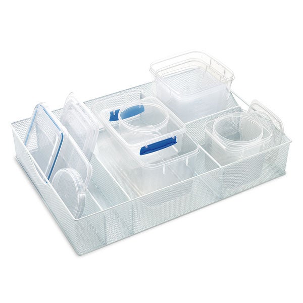 White Mesh Food Storage & Lid Organizers