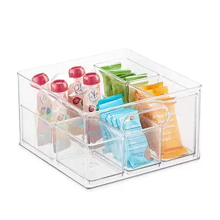 Rebrilliant 0-Pack Stackable Refrigerator Organizer Bins with 6 Liners, Fridge Organizers and Storage Clear Plastic Pantry Organization and Storage Bins with Lids