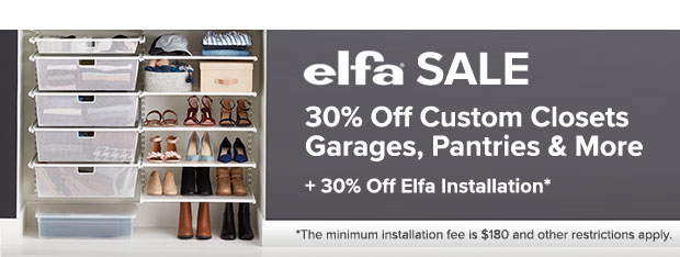30% Off Everything Elfa