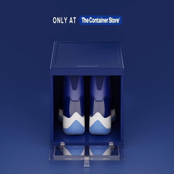 The Container Store Case of 4 Tall Side Profile Drop-Front Shoe Box White