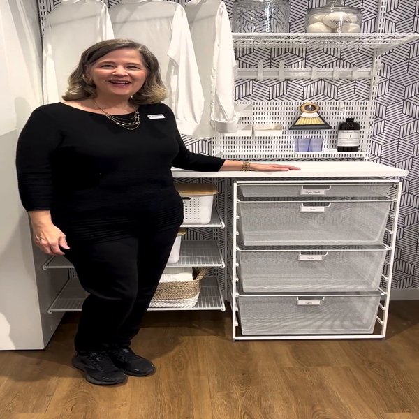 Elfa Mesh Pull-Out Cabinet Drawers