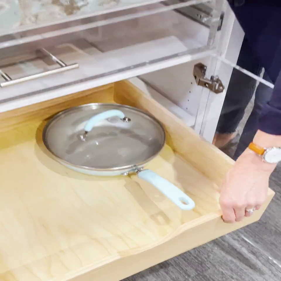 Ash Wood RollOut Drawers The Container Store