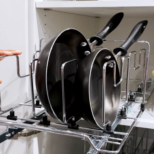 Chrome Roll-Out Cookware Organizer