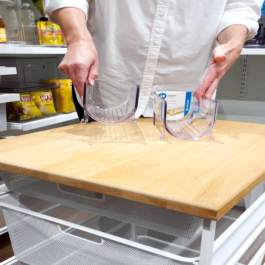 iDesign Linus Fridge Bins Wine Holder The Container Store